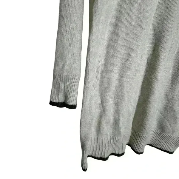 Cupcakes and Cashmere Sweater Dress Women’s med Ivory Gray Trim Stretch d15 - Image 3