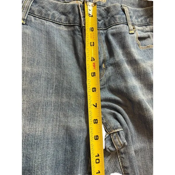 90s Y2K American Eagle Live Your Life Real Flare Distressed Denim Jeans 14 - Image 10