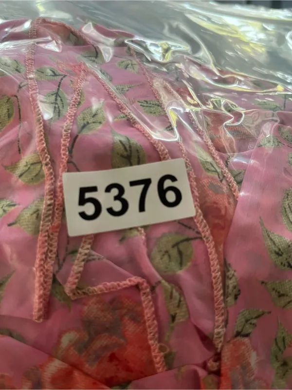 Pink Floral Flutter Sleeve Midi Dress 8 Cottagecore Feminine Church Modest - Image 7