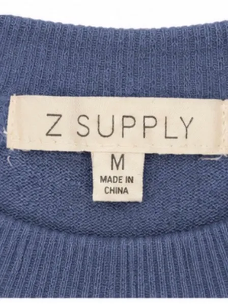 Z Supply Blue Oversized Lightweight Sweatshirt Size M - Image 4