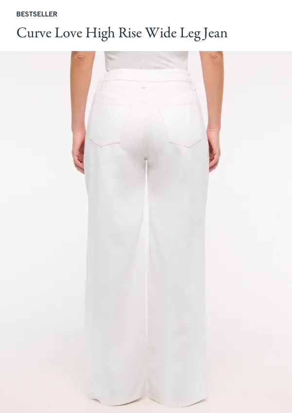 Abercrombie Curve Love High-Rise Jeans Wide Leg Short Length - Image 3