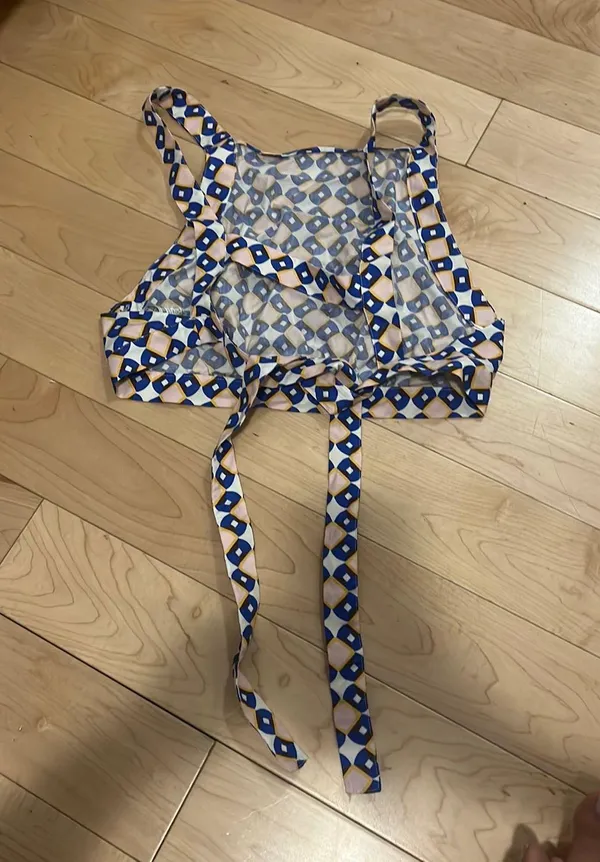 Zara Open Back Printed Crop Top - Image 2