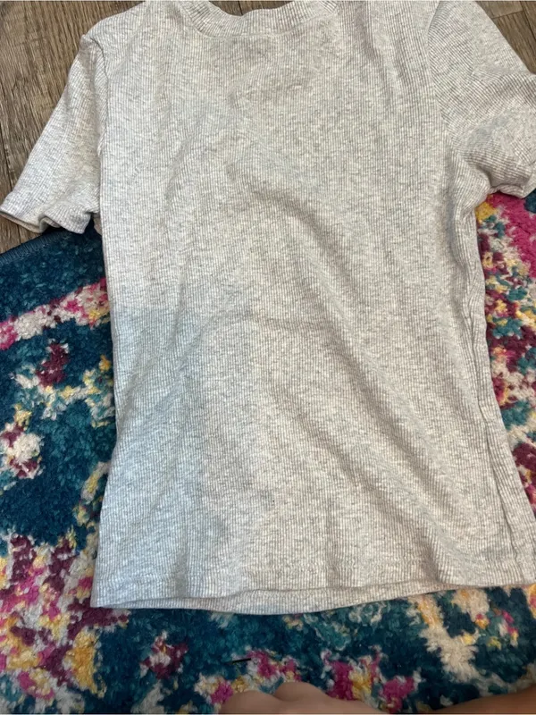 Skims Gray Crewneck Short-Sleeve Women's Top - Image 6