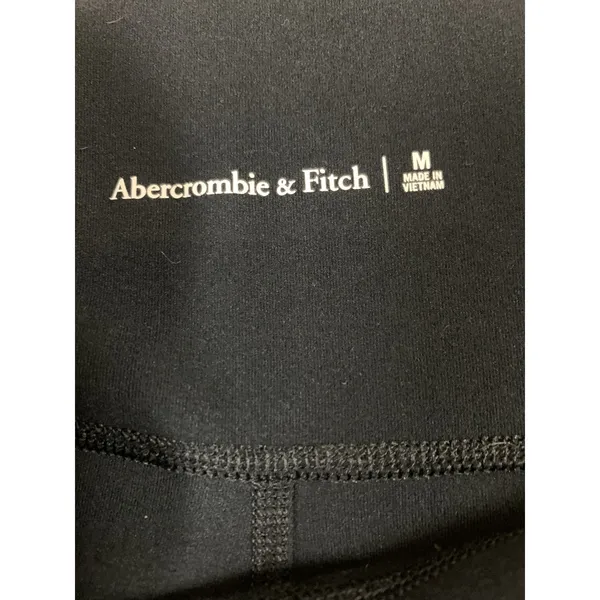 Abercrombie And Fitch Black High Rise Biker Shorts M Activewear Stretch - Image 3