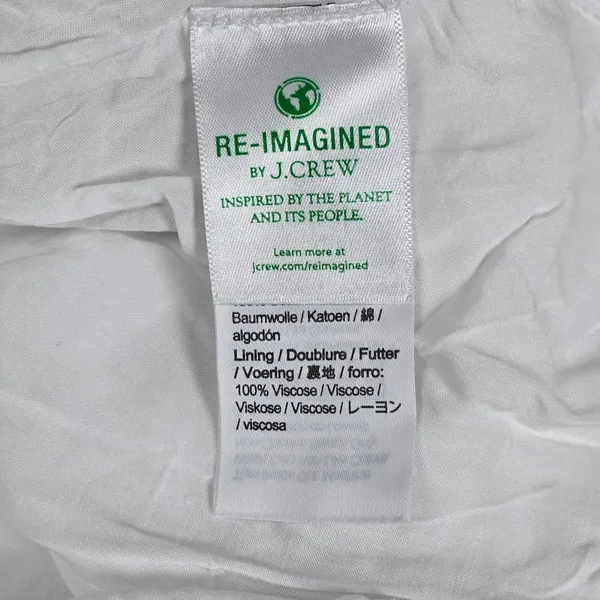 J. Crew Tiered lace-up mini dress‎ in cotton poplin White M BR462 - Image 4