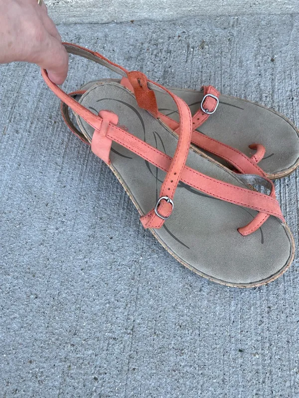 Eddie Bauer Orange Orange Pink strappy sandals size 9 - Image 2