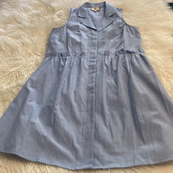 TUCKERNUCK Sleeveless Blue Button-Up Dress size M BNWOT - Image 12