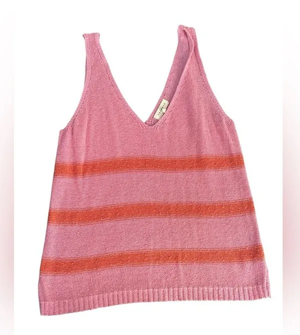 Prómesa Arthur Knit Cotton Blend Striped Tank Size Medium - Image 4
