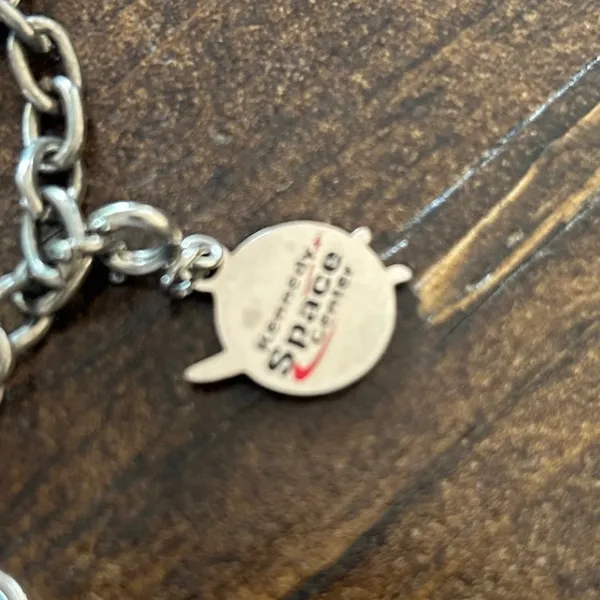 Vintage 80s 90s Mickey Mouse Monopoly Candyland Nasa Charm Bracelet Silver Chain - Image 8