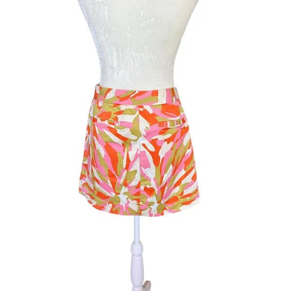 J. Crew multi colored mod splash print stretchy mini skirt with pockets size 6 - Image 3