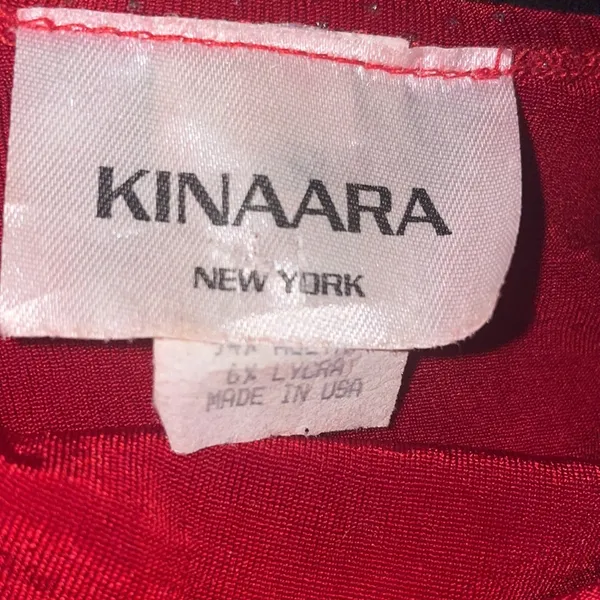 Kinaara red sparkly sleeveless evening gown - Image 5