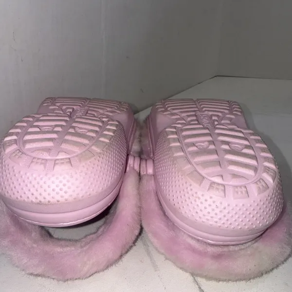 Crocs Classic Fur Sure Slip On Fuzzy Cozy Preppy Pink White Slipper Clogs Size 9 - Image 10