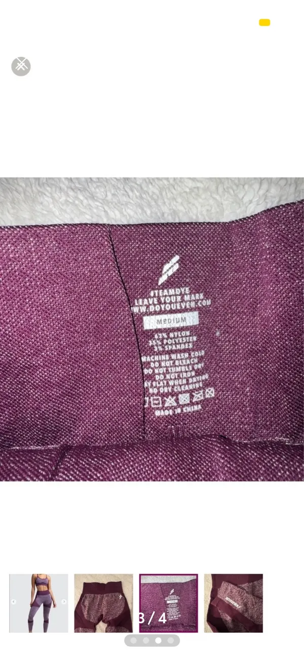 DOYOUEVEN Impact Seamless Compression Leggings Plum Purple - Image 3