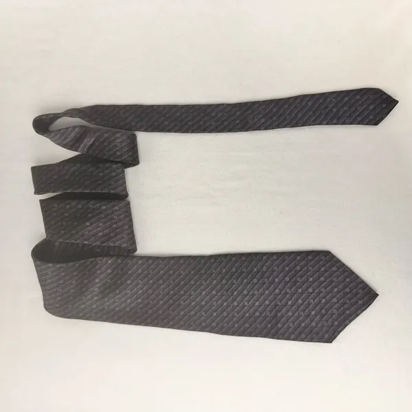 Arrow Men’s Tie Imported Silk Vintage Grey Geometric - Image 3