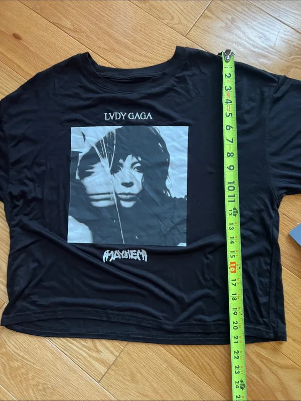 lady Gaga Black Graphic Short Sleeve Tee with Mayhem whimsygoth vibes - Image 7