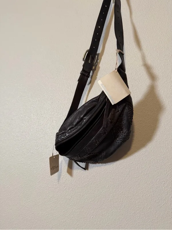 Free People Ana Adorned Sling Bag Black $98 NWT - Image 4