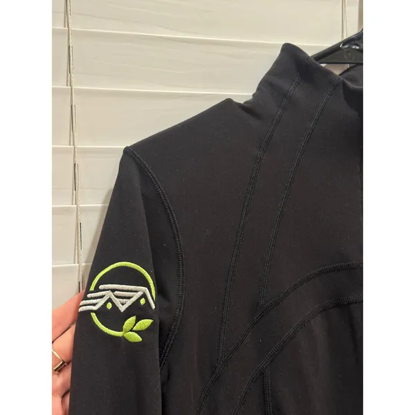 Lululemon Define Jacket Womens 10 Black Full Zip Embroidered Logo - Image 4