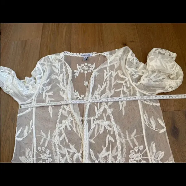 Nina Leonard Large/XL Lace Kimono Cardigan, Bridal Kimono, Bridal Shower Kimono - Image 6