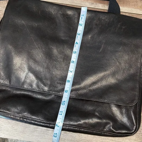 Longchamp Womens Medium Chocolate Leather Shoulder Sling Crossbody Messenger Bag - Image 10
