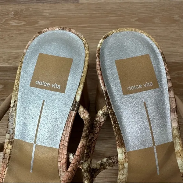 Dolce Vita Blush Multi Snake Print Stella Heels Sandals, Size 8.5 - Image 7