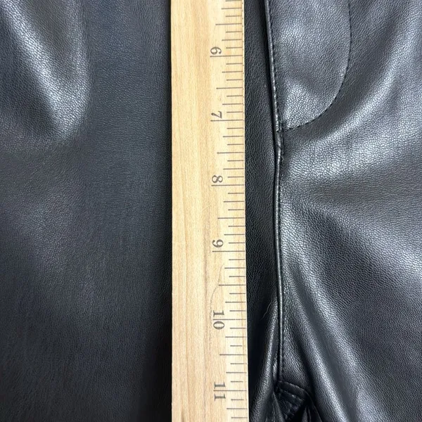 Guess Women's Faux Leather Pants Trousers Festival Rave Preppy Black Size M - Image 6