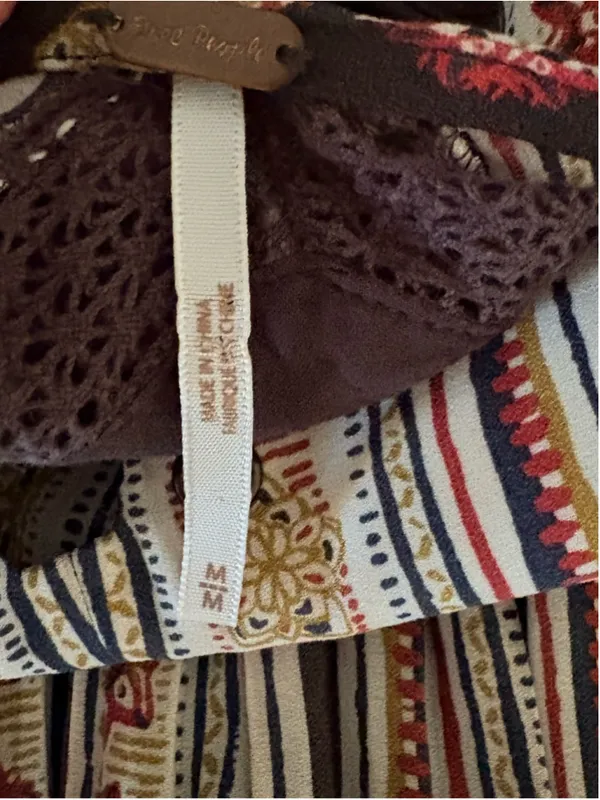 Free People Rain or Shine Pebble Bohemian Lace-Up Tunic Mini Dres Women's Size M - Image 5