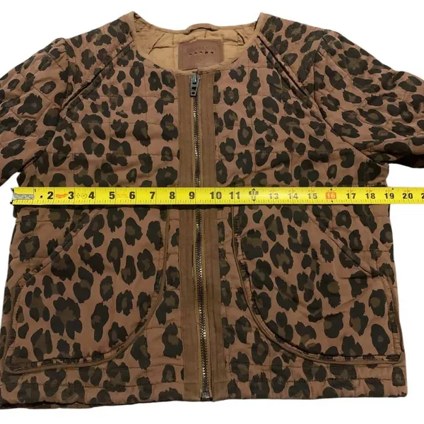BLANKNYC Quilted Jacket M Brown Cheetah Print Mob Wife‎ Boho 42EJ5557 Streetwear - Image 5