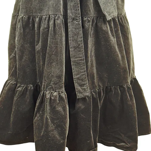 Draper James Puff Sleeve Tiered Ruffle Neck Button Micro Corduroy Belted Dress - Image 5