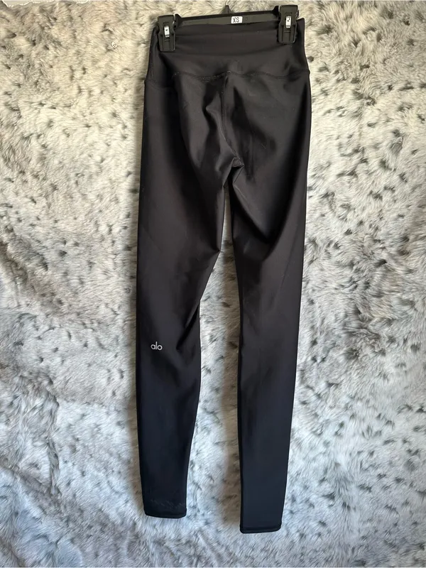 473. Alo High-Waisted Black Leggings small - Image 2