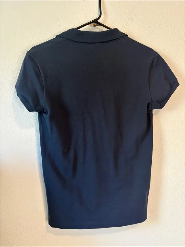 Lacoste Navy Short-Sleeve Polo with Chest Pocket 38 (m) - Image 5