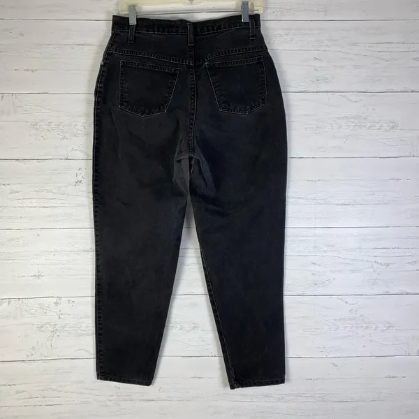 Vintage Sasson mom tapered jeans black high waisted womens size 11-12 (30X26) - Image 4
