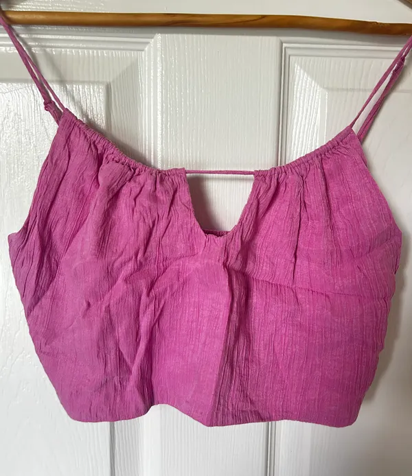 Zara Pink Crop Top - Image 2
