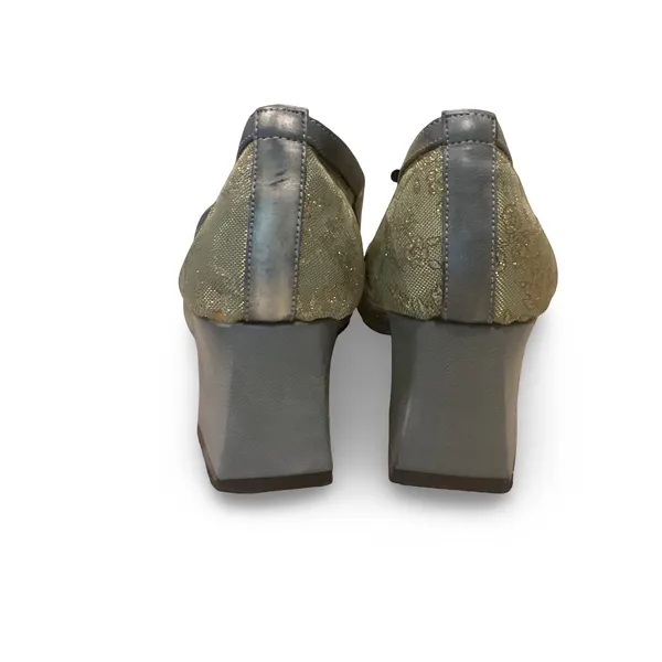 Pierre Dumas Gold Chunky Heels - Image 4