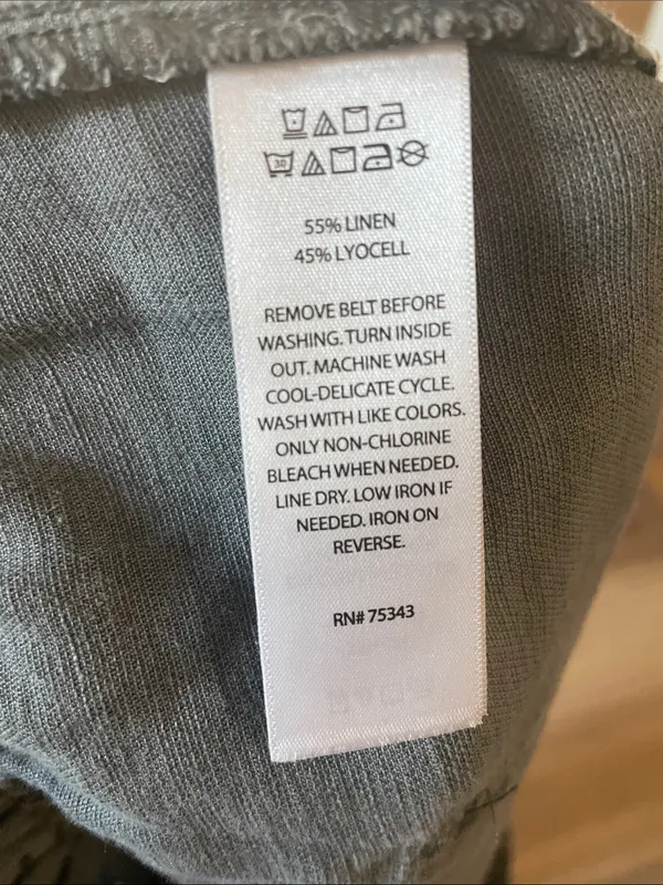 C&C California Linen Lyocell Cropped Pull On Pants Gray Size Large - Image 7