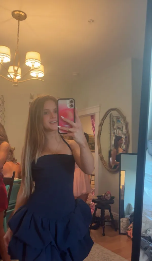 Navy Blue Oh Polly Dress - Image 2