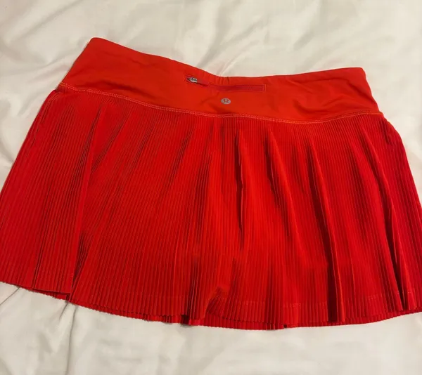 Lululemon Pleat To Street Skirt red - Image 2