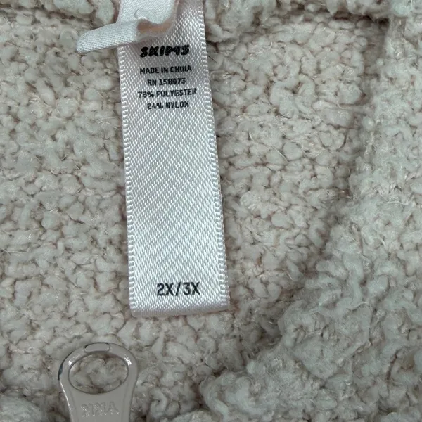 SKIMS Cozy Knit 3 Piece Set 2X/3X Pink Hoodie Joggers Wrap Crop Top - Image 8