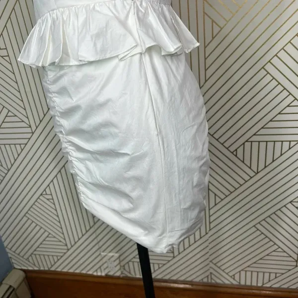 Shona‎ Joy Grant One Shoulder Ruched Mini Dress in White Size US 2 - Image 9