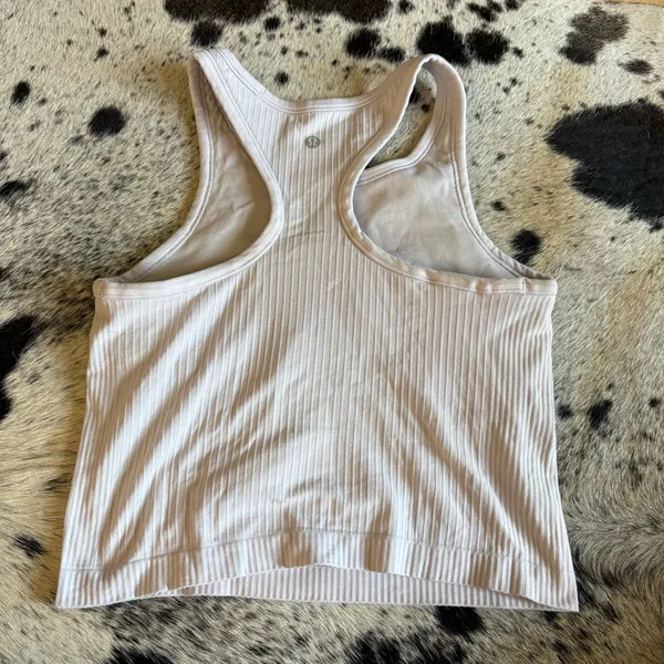 LULULEMON Ebb Ribbed Racer‎ Back Tank Top Size 6 - Image 3