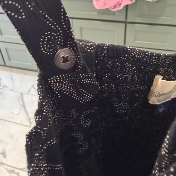 Universal Thread Smocked Boho Jumpsuit Dark Floral Tie-Cuff Cottagecore Festival - Image 12