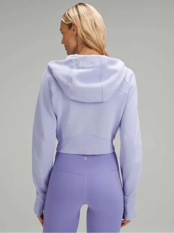 Lululemon Scuba Full-Zip Cropped Hoodie Lilac Smoke Purple Size 8 - Image 2