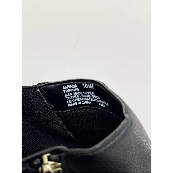Anne Klein‎ Boots Size 10.5 Black Block Heel Almond Toe Buckle Detail NEW - Image 9