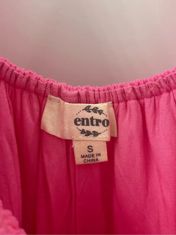 Entro pink puff sleeve dress - Image 4