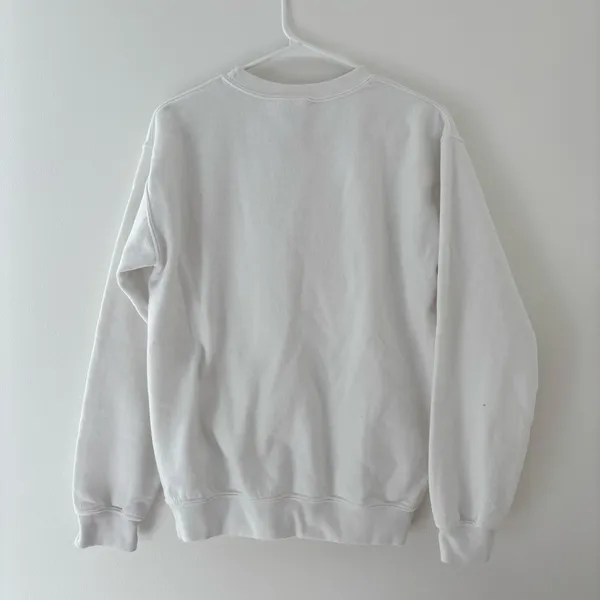 White Gildan Crewneck Sweatshirt - Image 3