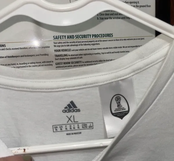 Adidas White Graphic Soccer Ball Tee - Size XL - Image 3