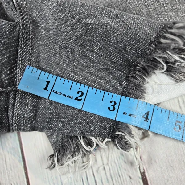 American Eagle‎ Vintage Hi-Rise Festival Shorts Grey Studded Denim Size 14 NWT - Image 12