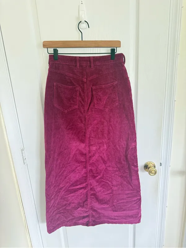 Anthropologie Pilcro The Madi Front Slit Corduroy Midi Skirt - Image 7
