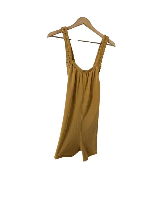 FREE PEOPLE FP Movement Heart Center Mustard Yellow Romper - Image 5