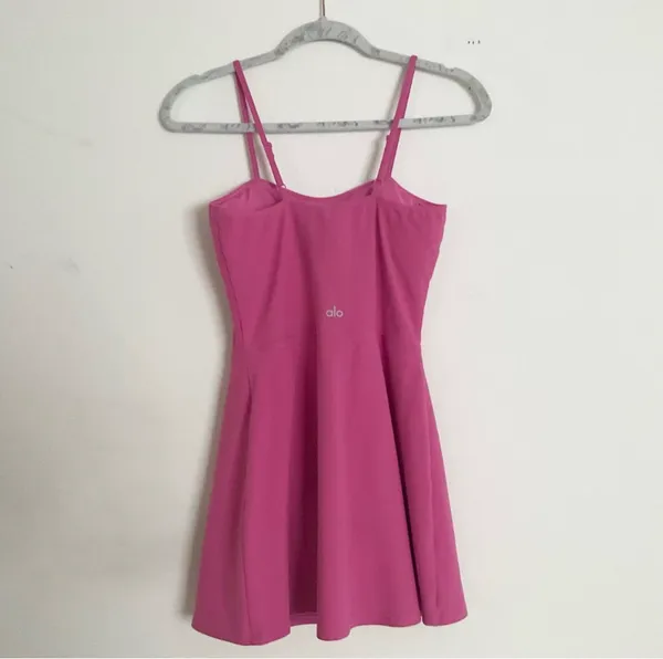 Alo Yoga Alosoft Courtside Tennis Dress Athletic Paradise Pink S - Image 7