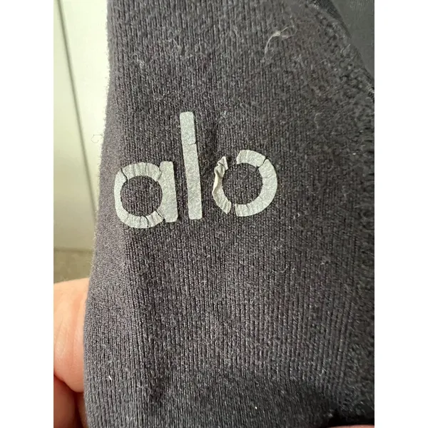 Alo Yoga Black High-Waisted Moto Leggings With Ribbed Detail For Women - Image 4